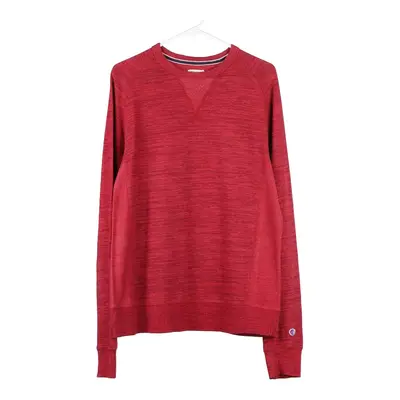 Champion Sweatshirt - Medium Red Cotton Blend