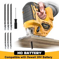 Cordless Jigsaw for Dewalt 20v Battery(NO Battery!!), Jig Saw Tool Brushless, 2900RPM, 0°-45°, 3 Orbital Action, LED Light ...