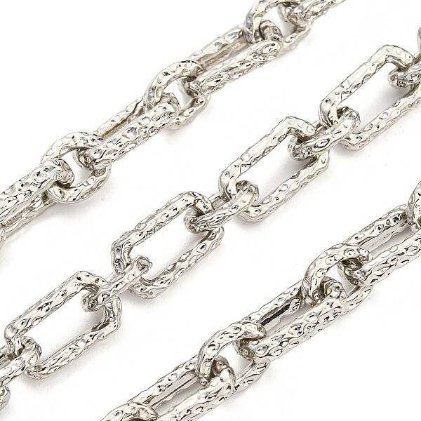 Alloy Textured Oval Link Chains