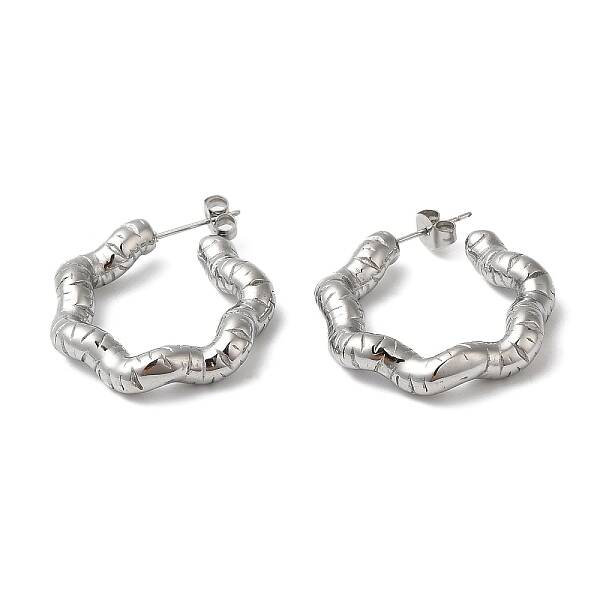 Non-Tarnish 304 Stainless Steel Ring Stud Earring