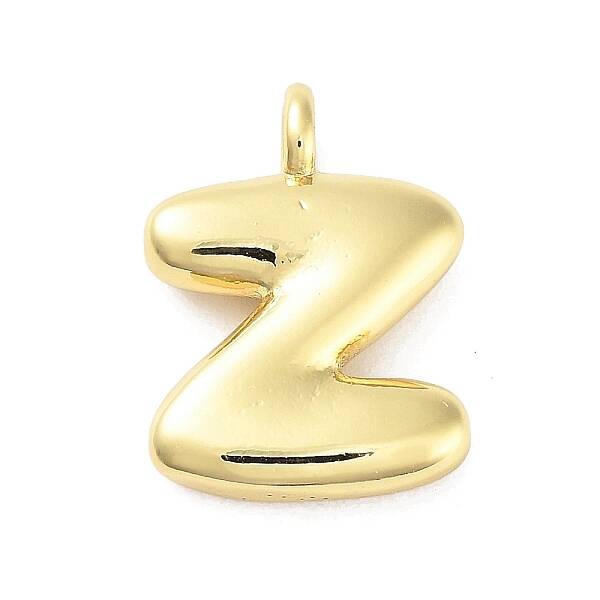 Rack Plating Brass Balloon Letter Pendants