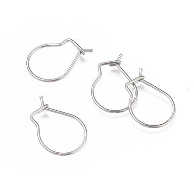 Tarnish Resistant 304 Stainless Steel Hoop Earrings Findings
