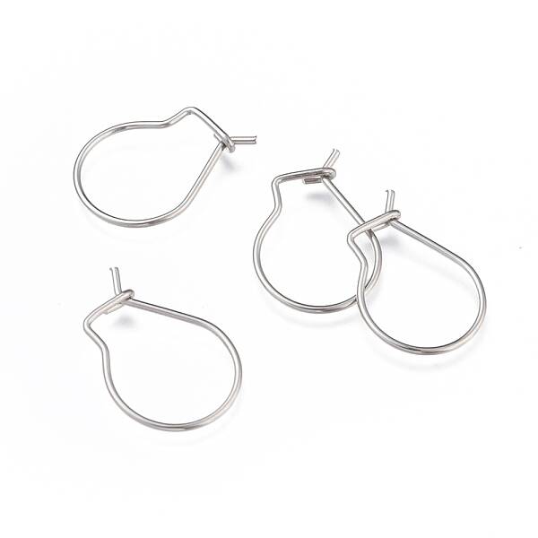 Tarnish Resistant 304 Stainless Steel Hoop Earrings Findings