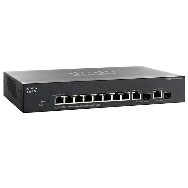 SG300-10P Cisco SM 300 Series 8x Ports PoE + 2x Combo SFP Ports Switch