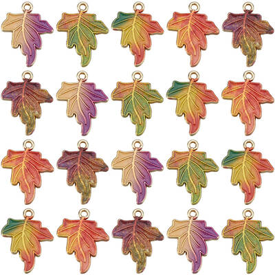 30Pcs Alloy Printed Pendants