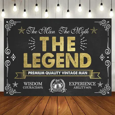 Aperturee The Legend Vintage Man Europe Birthday Backdrop