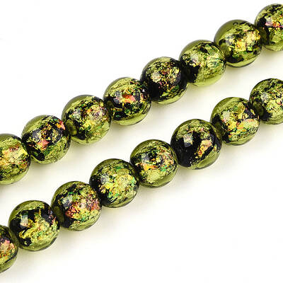 Handmade Foil Glass Beads Strands
