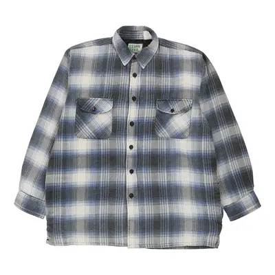 Ozark Trail Checked Overshirt - XL Blue Cotton