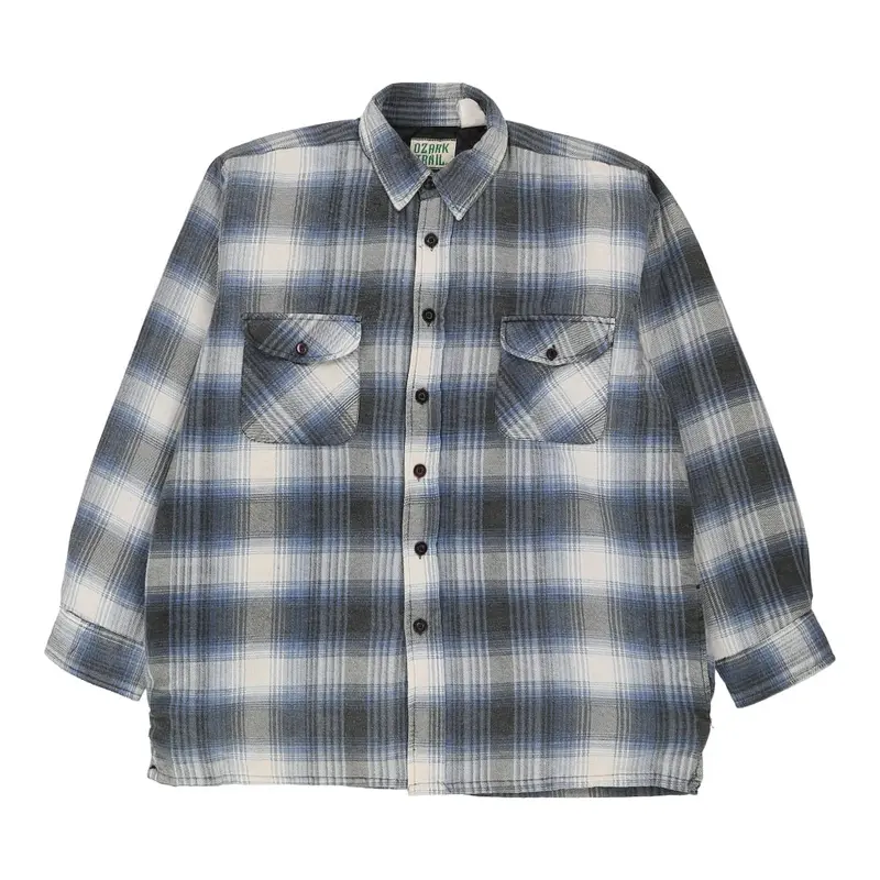 Ozark Trail Checked Overshirt - XL Blue Cotton