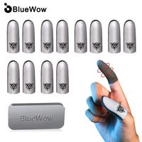 BlueWow iPhone gaming Finger Sleeves,Anti-Sweat Breathable,Thumbs Finger Gloves Cover Sleeve,Super Conductive Silver Fiber Sm...