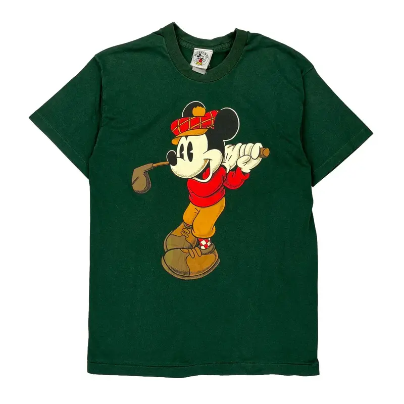 Mickey Mouse Mickey & Co. T-Shirt - Large Green Cotton