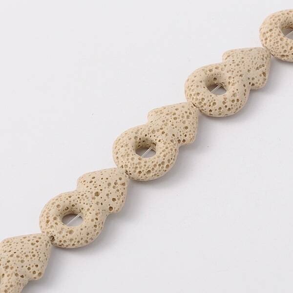 Synthetic Lava Rock Bead Strands