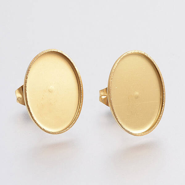 Ion Plating(IP) 304 Stainless Steel Stud Earring Settings