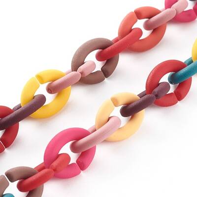 Handmade Rubberized Style Acrylic Cable Chains
