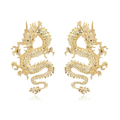 Alloy Dragon Stud Earrings