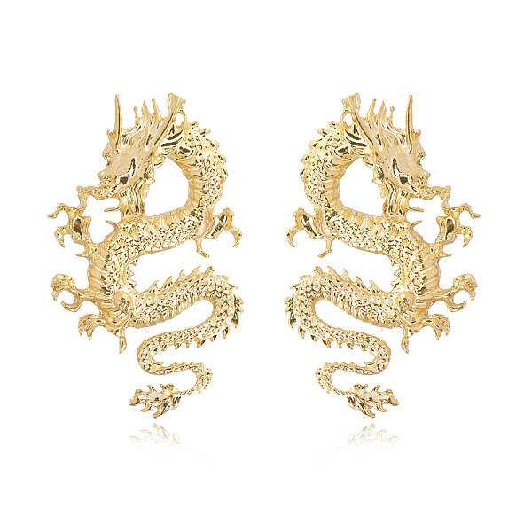 Alloy Dragon Stud Earrings