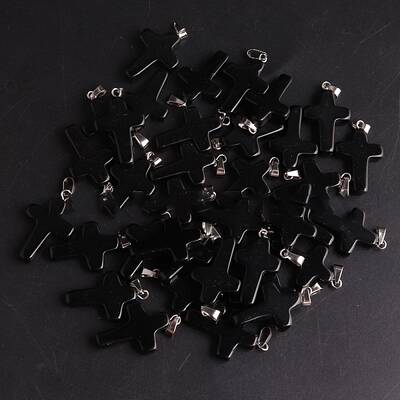 Natural Black Stone Pendants