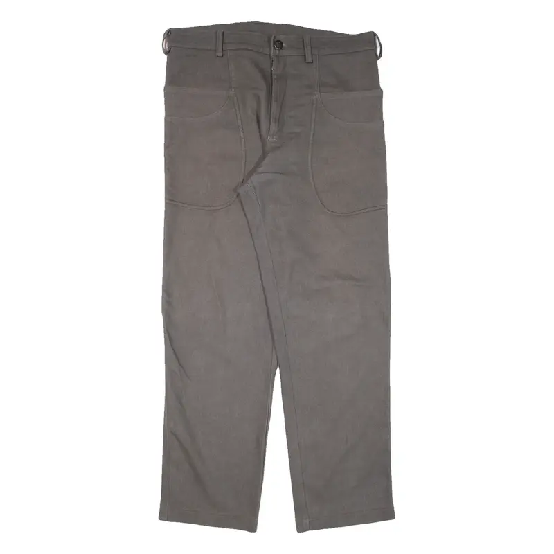 Mens Trousers Grey Regular Straight W36 L30