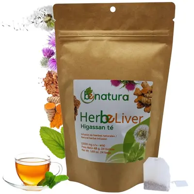 VIRAL Boldo, diente de leon, curcuma, & cardo mariano TE (Boldo, turmeric,dandelion and milk thistle TEA)24 tea bags HIGASSAN...