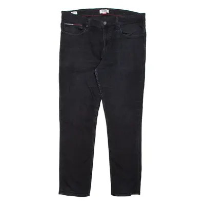 TOMMY JEANS Mens Jeans Black Regular Straight W36 L32