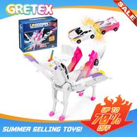 Unicorn Transforming Car Robot Toys,Transform Racing Car Set,Automatic Deformation of Magnetic Connections for Valentine's Da...
