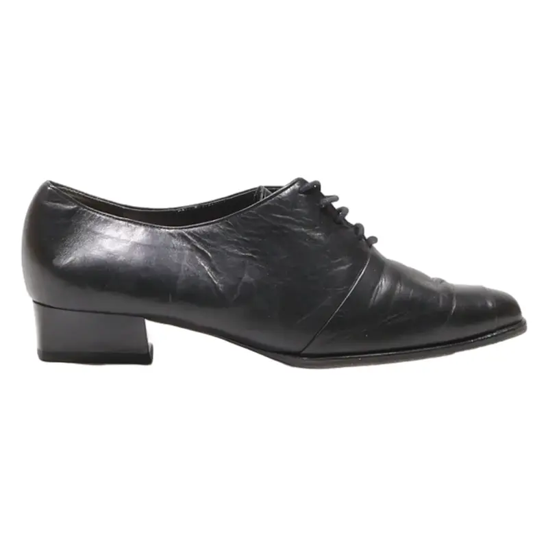 ORBIT NOVA Oxford Shoes Black Leather Womens UK 5