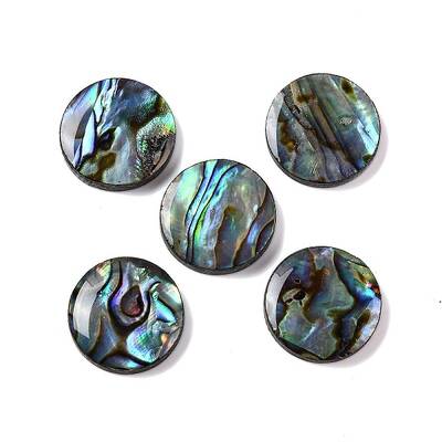 Natural Paua Shell Epoxy Resin Cabochons
