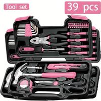 39PCS Comprehensive Household Hardware Kit - Durable Carbon Steel Manual Toolkit for DIY Projects and Home Repairs - Ideal fo...