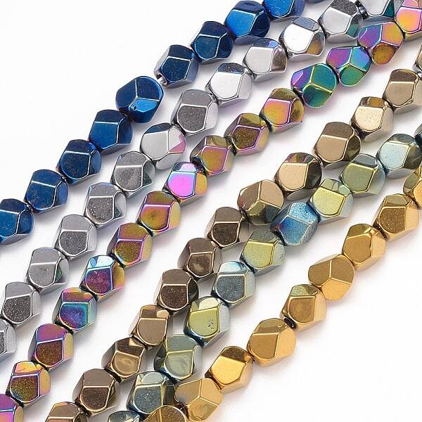 Electroplate Non-magnetic Synthetic Hematite Beads Strands