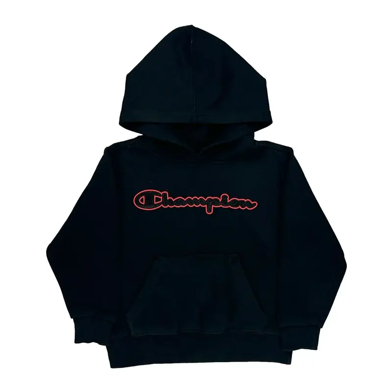 Age 5 Champion Hoodie - XS Black Cotton Blend