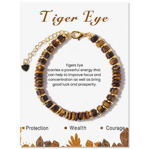 Adjustable Natural Tiger Eye Bead Bracelets
