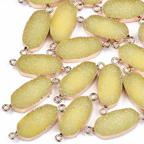 Electroplate Druzy Resin Links connectors