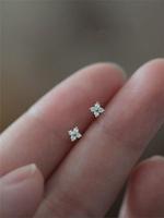 Rhinestone Decor Stud Earrings for Women, Flower Shaped Stud Earrings As Gift for Her, Ear Piercing Jewelry, Fashion Accessor...