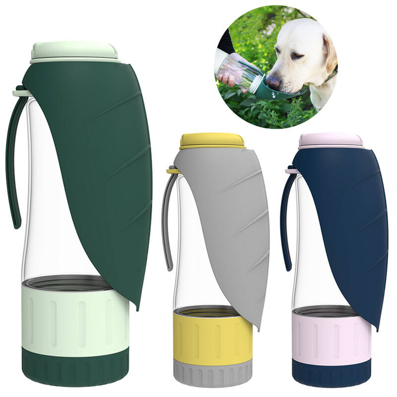 2 In 1 Multifunction Pet Dog Water Bottle Silicone Foldable Portable Puppy Food Bowl Drinking Dispenser Travel Labrador Suppl...