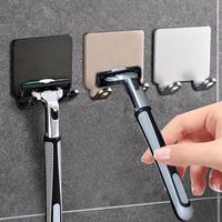 Wall Mounted Razor Holder, Punch Free Stainless Steel Razor Storage Hook, Bathroom Accessories, Home Organizer for Bathroom, ...