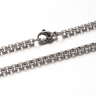 Tarnish Resistant 304 Stainless Steel Box Chain Necklaces