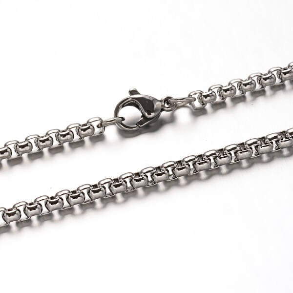 Tarnish Resistant 304 Stainless Steel Box Chain Necklaces