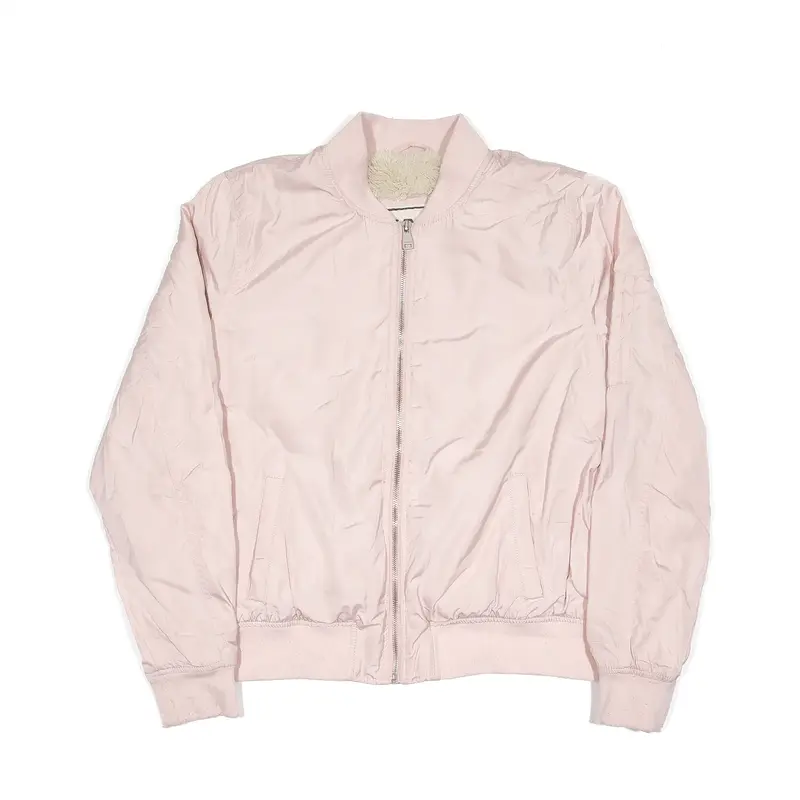 GARAGE Faux fur lined Jacket Pink Bomber Womens S