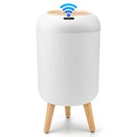Pukomc Smart Induction Waterproof Trash Can for Bathroom, Bedroom, Office Nordic Style, Household Items Saving Space Motion S...