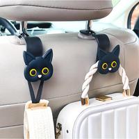 3D Cartoon Cat Design Car Seat Headrest Hook, Universal Car Seat Headrest Hanger, Automotive Interior Accessories for Stowi...