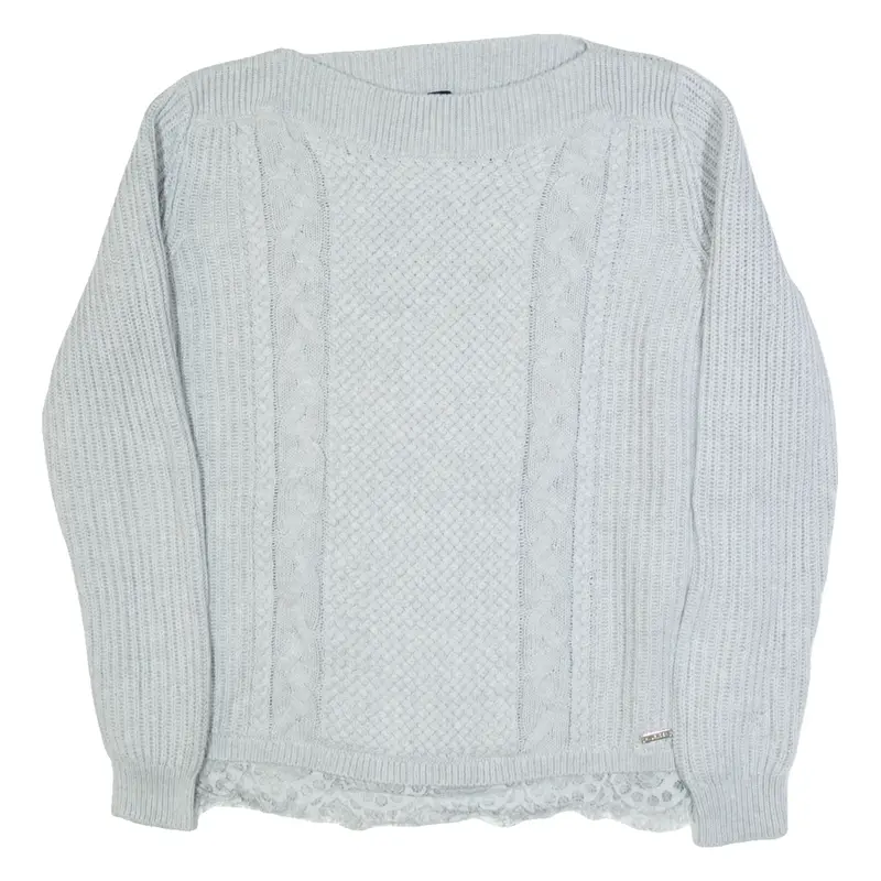 TOMMY HILFIGER Womens Jumper Grey Tight Knit M