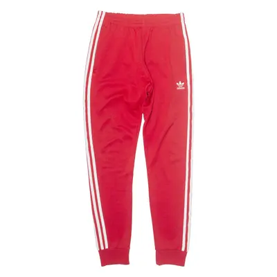 ADIDAS ORIGINALS Prime Blue Womens Track Pants Red Tapered S W28 L30