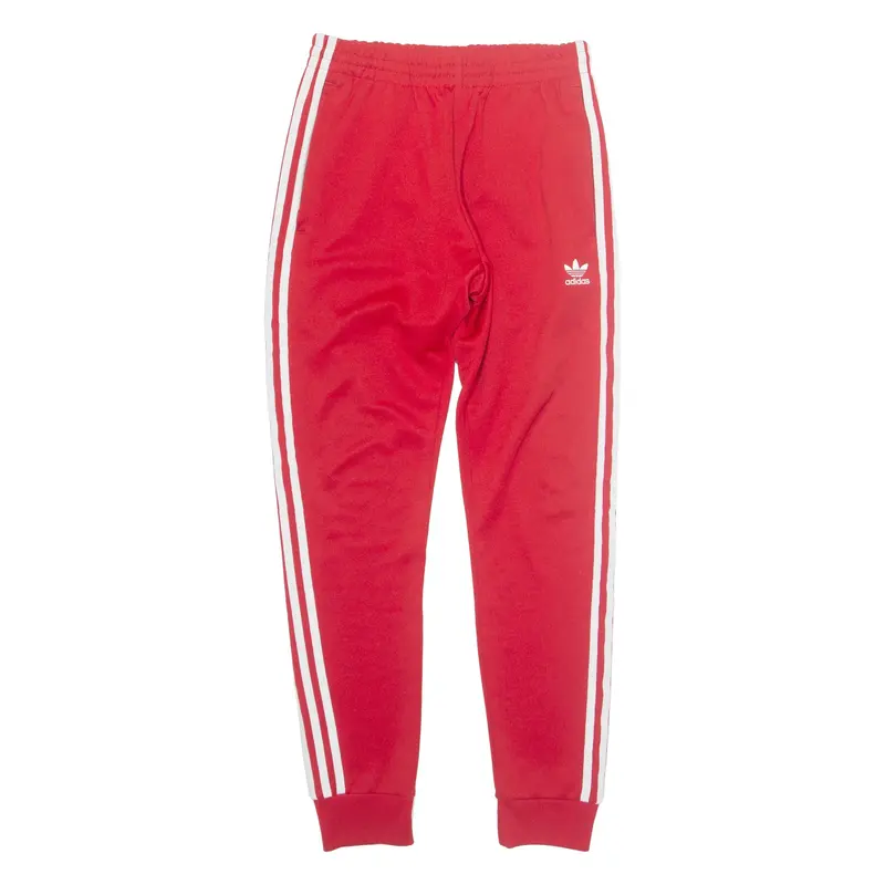ADIDAS ORIGINALS Prime Blue Womens Track Pants Red Tapered S W28 L30