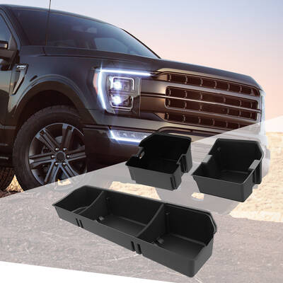 OEDRO Under Seat Storage Box for 2015-2025 Ford F150 SuperCrew Cab & Crew Cab, 3-in-1 Design Max Storage