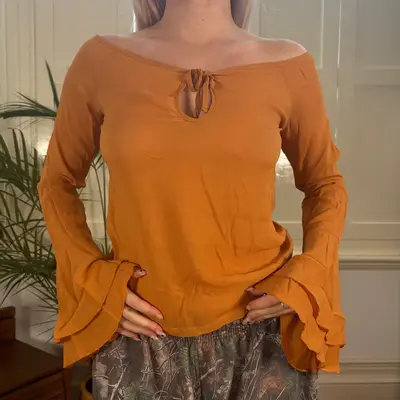 Phard Blouse - Medium Orange Viscose Blend
