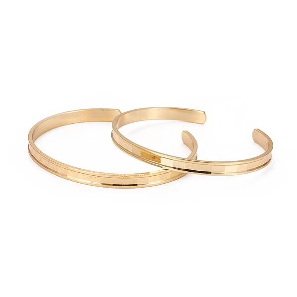 Long-Lasting Plated Brass Cuff Bangles