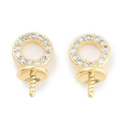 Brass Cubic Zirconia Peg Bails