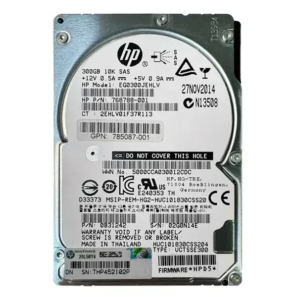 EG0300JEHLV HP 300GB 12Gb/s SAS 10000 2.5-inch Hard Drive