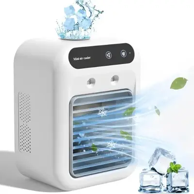 Portable Air Cooler Fan, Multifunctional Air Conditioner Air Cooler Fan, Household Double Spray Water Cooling Fan for Room ...