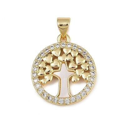 Brass Micro Pave Cubic Zirconia Pendants